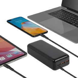 Riva Power VA2103 powerbanka 30000mAh QC/PD 22,5W, černá