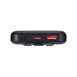 Riva Power VA2211 powerbanka 10000mAh QC/PD, 3 integrované kabely, černá