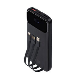 Riva Power VA2211 powerbanka 10000mAh QC/PD, 3 integrované kabely, černá