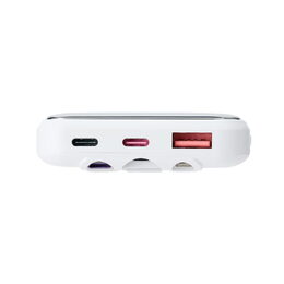 Riva Power VA2211 powerbanka 10000mAh QC/PD, 3 integrované kabely, bílá