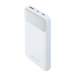 Riva Power VA2211 powerbanka 10000mAh QC/PD, 3 integrované kabely, bílá