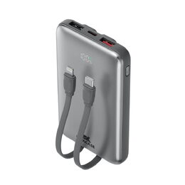 Riva Power VA2611 powerbanka 10000mAh PD 30W, 2 integrované kabely