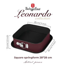 BERLINGERHAUS Forma na dort s titanovým povrchem 28x28 cm Leonardo Collection BH-8666