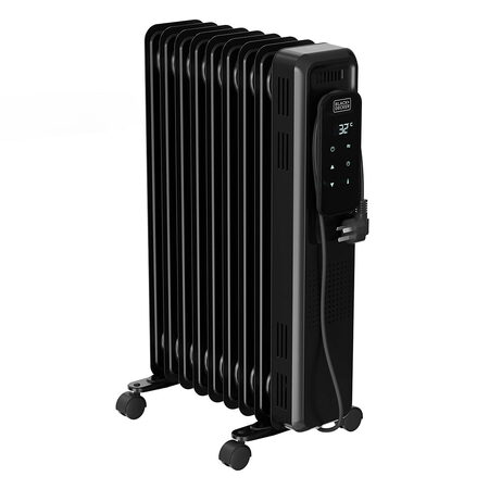 Radiátor Black+Decker, BXRA2001E, olejový, 9 žeber, 3 stupně tepelné intenzity,
časovač, dotykový displej, 2000 W