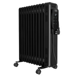 Radiátor Black+Decker, BXRA2501E, olejový, 11 žeber, 3 úrovně výkonu, dotykový
displej, časovač, 2500 W