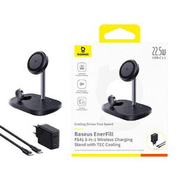Bezdrátová nabíječka 3v1 Baseus EnerFill FS41 22,5W černá