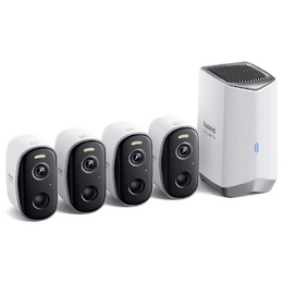 Venkovní kamera Baseus Security N1 Plus 2K (sada 4ks+centrální stanice) bílá