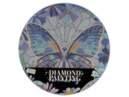 Diamantové malování mandala - motýl průměr 30cm s doplňky ve fólii