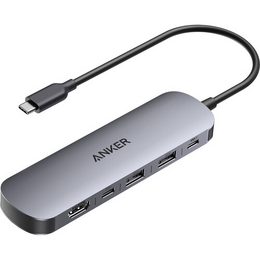 Dokovací stanice 7v1 Anker Nano 100W 2xUSB-C, 2xUSB, 1xHDMI, SD/microSD slot šedá