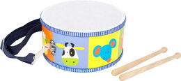 Small Foot Dětské dřevěné hudební nástroje buben zvířata -  poškozený obal
