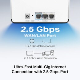 WiFi router TP-Link Mercusys Halo H85X(2-pack) WiFi 6, AX3000, 1x 2,5GLAN, 2x GLAN2,4/5 GHz