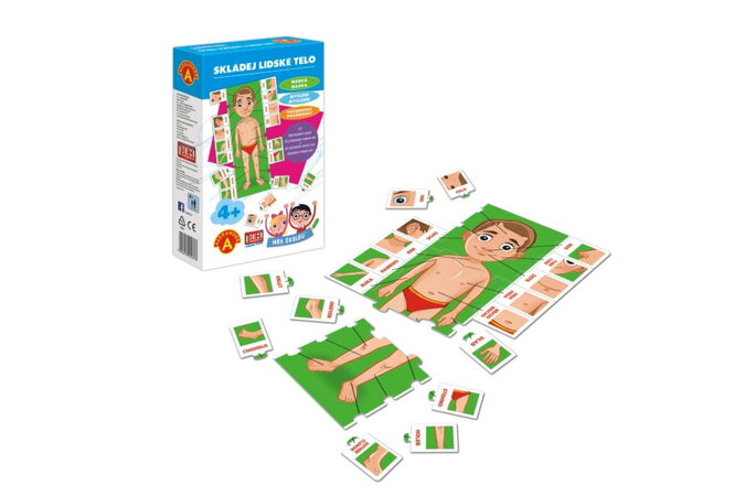 Hra školou® Skládej lidské tělo kreativní a naučná hra v krabici 16x25x5cm 4+