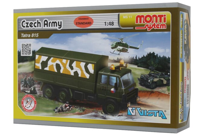 Stavebnice Monti 11 Czech Army Tatra 815 1:48 v krabici 22x15x6cm