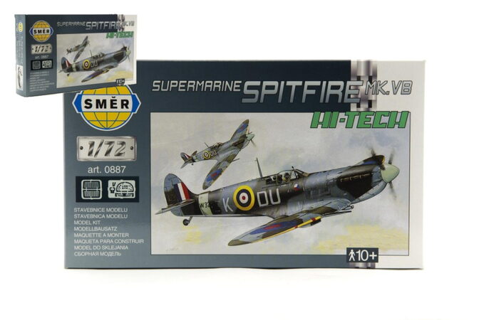 Směr Model Supermarine Spitfire MK.VB HI TECH 1:72 12,8x13,6cm v krabici 25x14,5x4,5