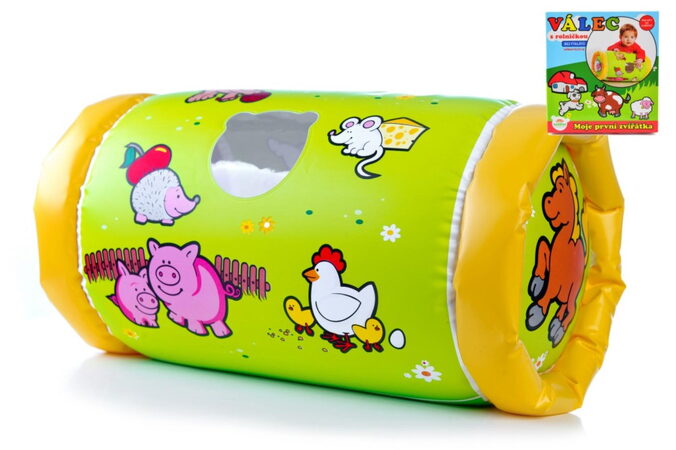 Teddies Válec s rolničkou Moje první zvířátka