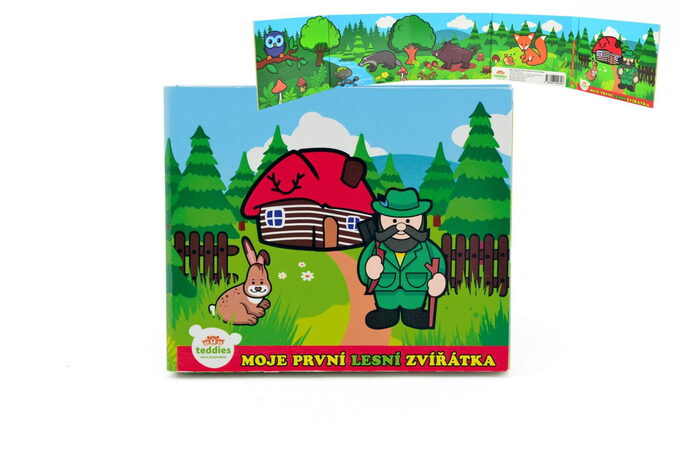 Knížka Leporelo Moje první zvířátka lesní 13,5x11x1,5cm od 24 měs MPZ