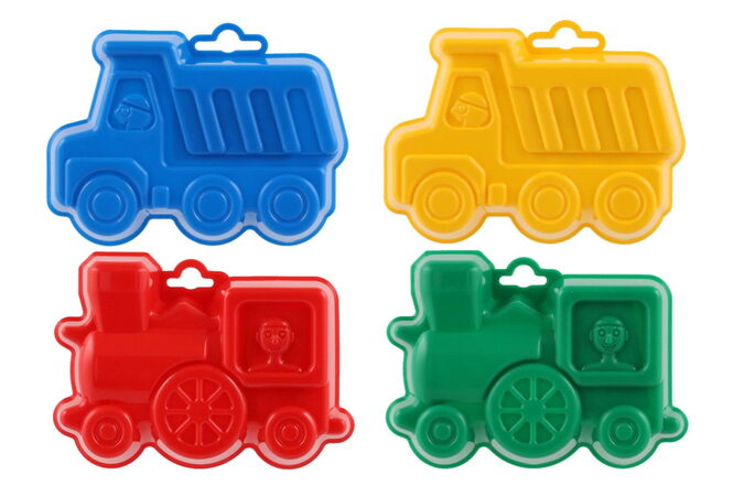 Lori 221 Formičky Bábovky plast 13cm asst 4 barvy v síťce 12m+