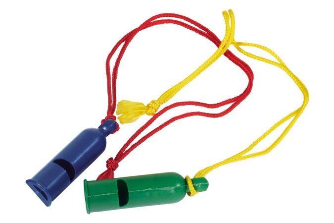 Směr Píšťala signální plast 7cm asst 2 barvy