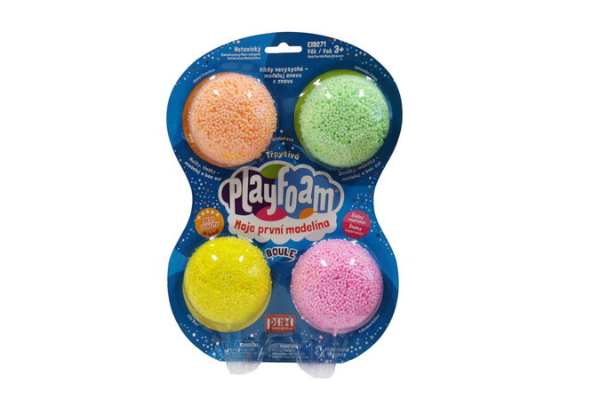 PlayFoam Modelína/Plastelína kuličková 4pack - 4 barvy na kartě