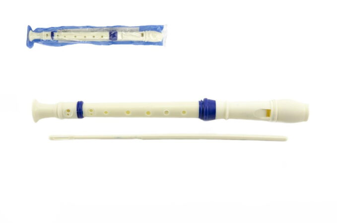 Teddies Flétna plast 33cm s čistítkem v sáčku