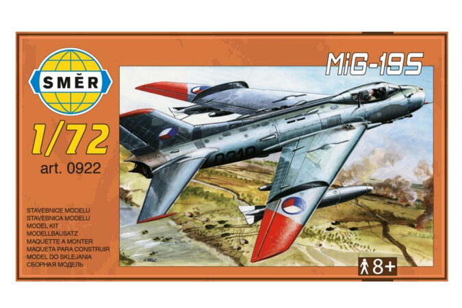 Směr Model MIG-19S 1:72 12,5x18cm v krabici 25x15x5cm
