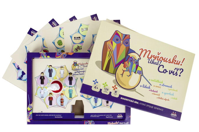 Mrňousku! Ukaž!, co víš? společenská magnetická hra v krabici 42x29x6cm