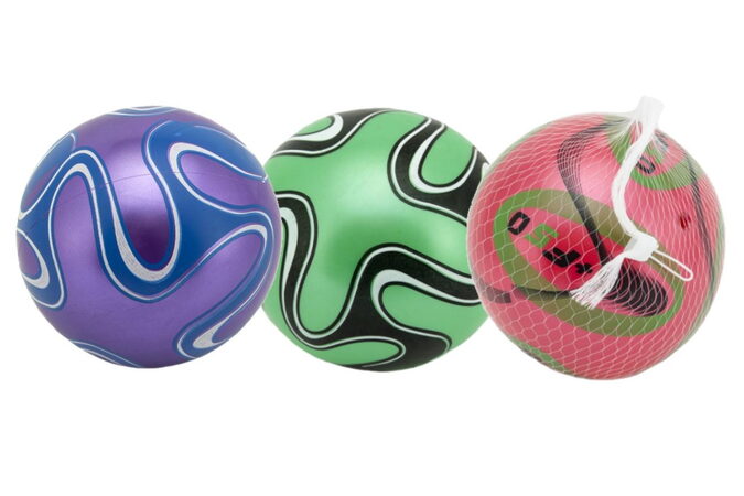Míč s hvězdami plast 15 cm asst 2 barvy v síťce