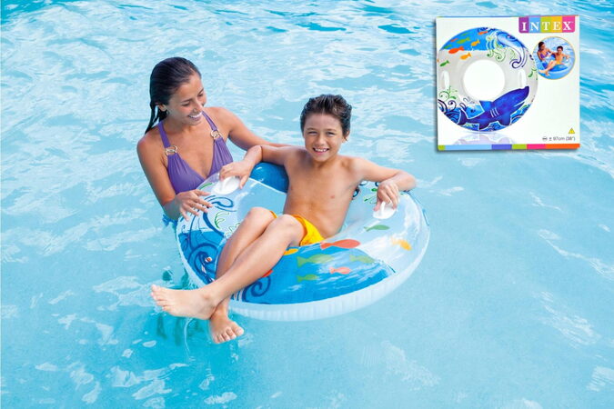 Intex 58263 Kruh nafukovací s úchyty 97cm asst v krabici