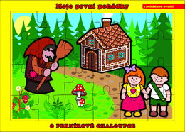 Teddies Puzzle deskové O Perníkové Chaloupce 26x17cm 24 dílků Moje první pohádky