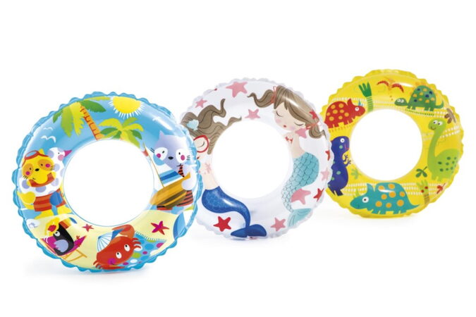 Intex 59242 Kruh nafukovací 61cm asst 3 druhy v sáčku 6-10 let