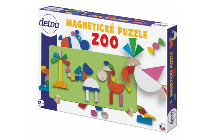Detoa Magnetické puzzle ZOO v krabici 33x23x3,5cm