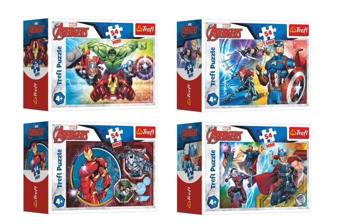 Trefl Avengers: Kapitán Amerika 54 dílků v krabičce 9x6,5x4cm
