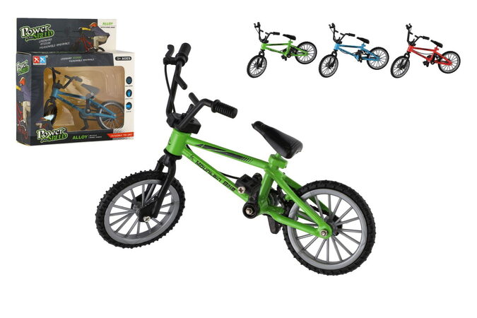 Teddies Kolo jízdní 11x7cm kov/plast 3 barvy v krabičce 11,5x12x4cm