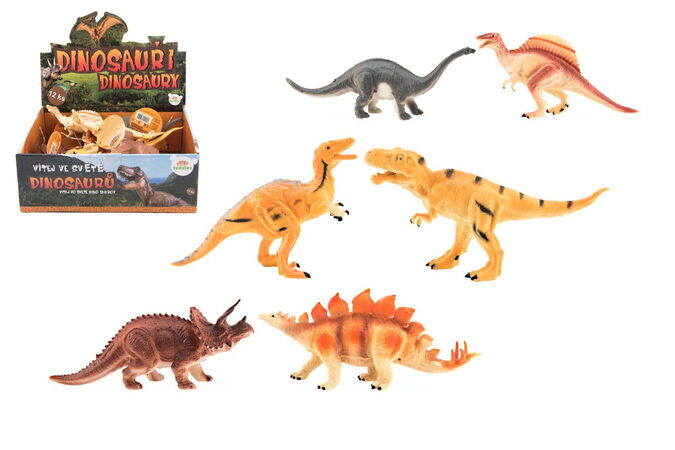 Teddies dinosaurus plast 16-18cm mix druhů 12ks v boxu