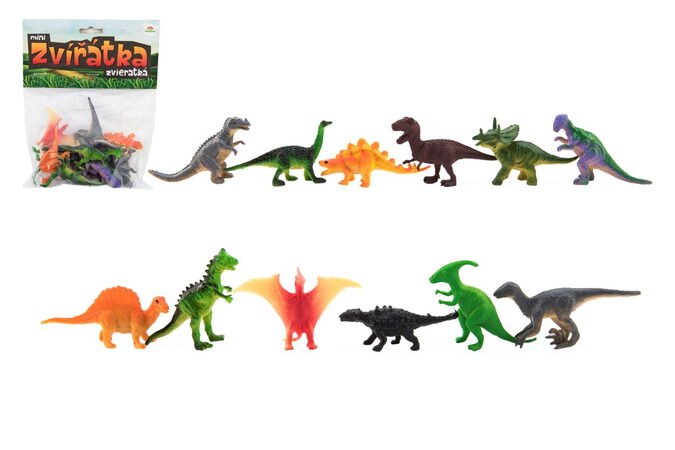 Teddies Zvířátka dinosauři mini 6-7 cm 12 ks