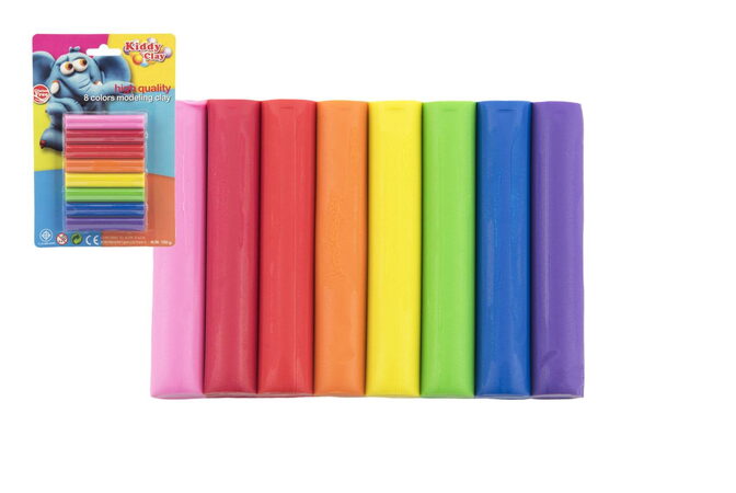 Teddies Modelína/Plastelína Nara 110g 8 ks na kartě 12x18cm