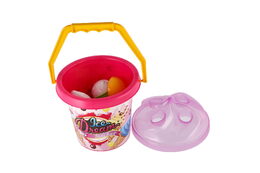 Teddies Sada na písek kbelík formičky zmrzlina Modrá v síťce 18x28x17 cm