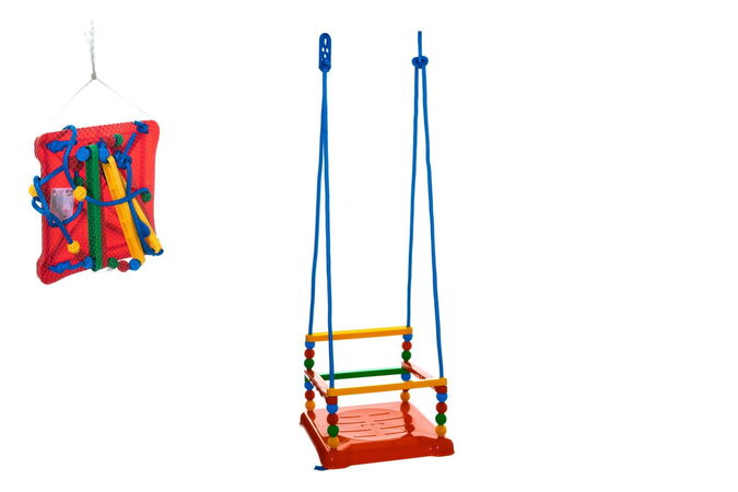 Rappa houpačka plastová červená nosnost 40kg v síťce