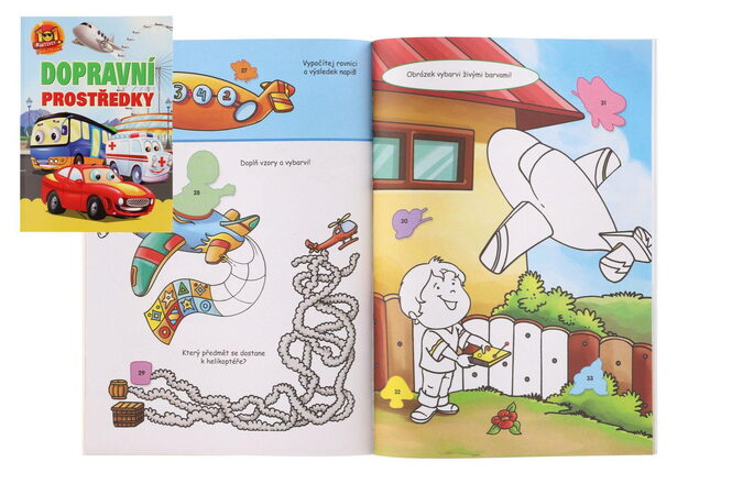 Pracovní sešit 101 aktivit s nálepkami Dopravní prostředky  CZ verze 21x30cm