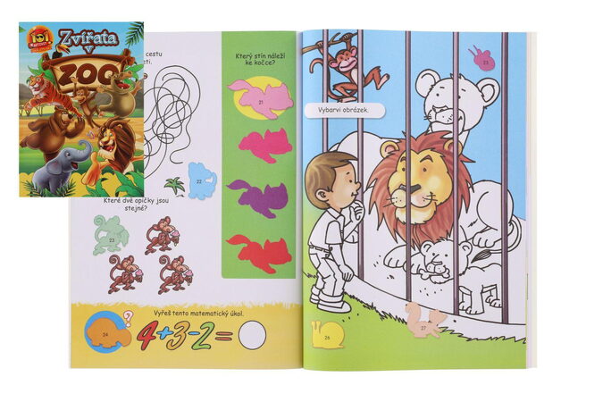 Pracovní sešit 101 aktivit s nálepkami Zvířata v ZOO CZ verze 21x30cm