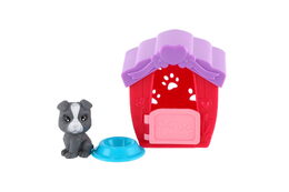 Domeček s mazlíčkem s doplňkem plast 6x7cm 2 druhy 24ks v boxu