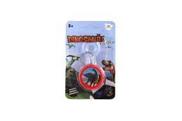 Přívěsek projektor dinosaurus plast 4cm na baterie se světlem 5 druhů na kartě 7x11cm