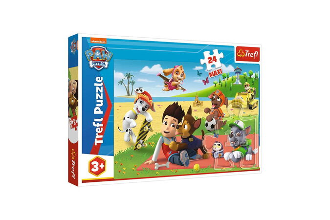 Puzzle Maxi Zábava na dece Paw Patrol/Tlapková patrola 24ks 60x40cm v krabici 40x27x4,5cm