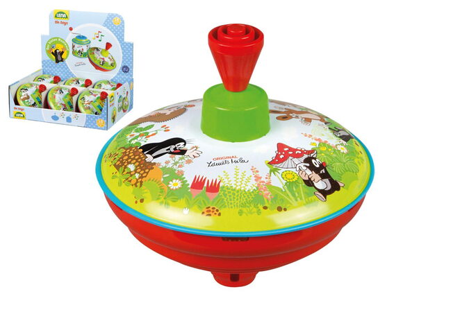 Káča točící Krtek plast 13cm 6ks v boxu 18m+