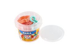 Písek/Plastelína NARA 200g s vykrajovátky 2ks 6 druhů v plastovém kelímku 9x7,5cm