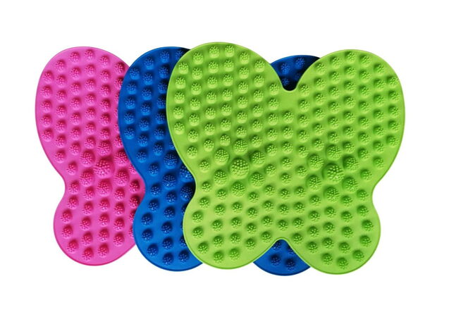 Podložka na masáž nohou plast 36x38cm 3 barvy v sáčku