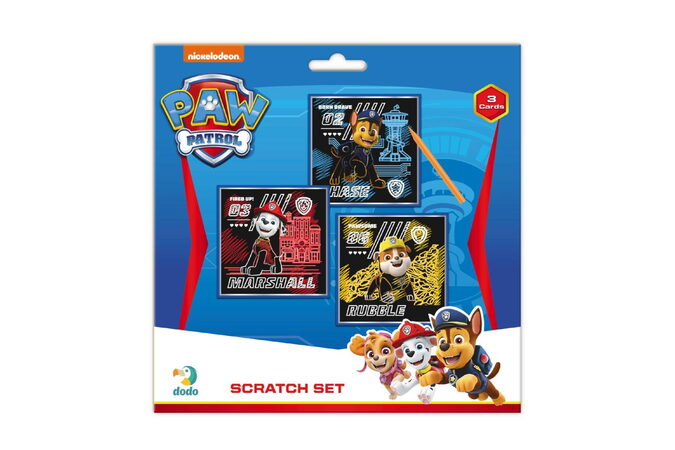 Škrabací obrázek 3ks barevný Tlapková patrola/Paw Patrol 20x20cm