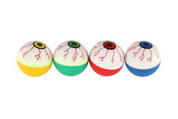 Míček/hopík oko pěna 6cm 4 druhy v sáčku 24ks v boxu