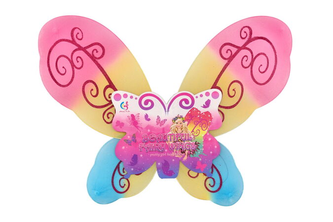 Křídla motýlí nylon 49x48cm v sáčku karneval