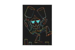 Škrabací obrázek barevný transformers 4 listy A4 20x27cm v sáčku